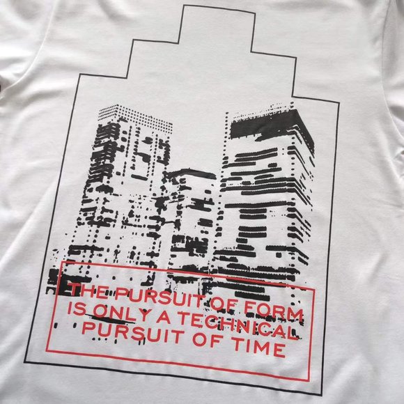 Cavermpt White Short Sleeve City Skyscraper Print T-Shirt - Picture 5 of 11